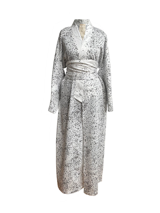 Keiki Long Cotton Kimono Dots